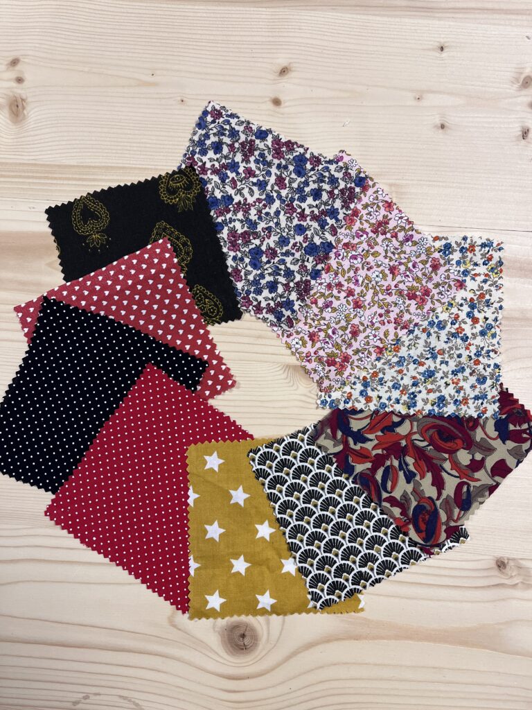 10 motifs de tissus au choix pour fabriquer sa pochette roman, atelier couture Carmaux